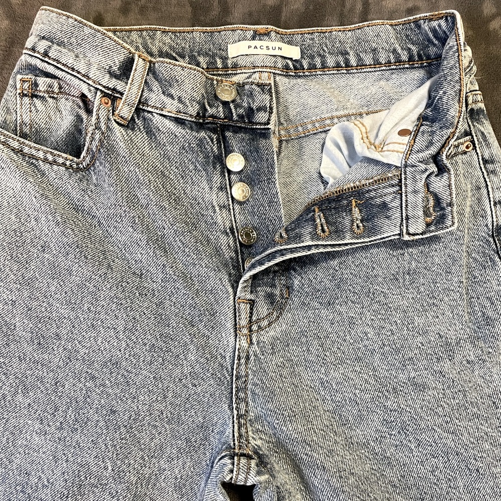 PacSun Eco Light Blue High Waisted Straight Leg Jeans